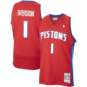 Allen Iverson Detroit Pistons 2008/09 Hardwood Charming Classics Swingman Jersey Red - Idéal pour les collectionneurs - Qualité premium garantie