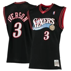 Allen Iverson Philadelphia 76ers 2000/01 Hardwood Classics Swingman Jersey Magnifique Black - Parfait pour le match jour - Montrez votre support avec style