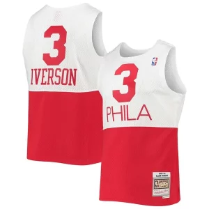 Allen Iverson Philadelphia 76ers 2003/2004 Hardwood Classics Distingué Swingman Jersey White/Red - Édition limitée - Uniques dans leur genre