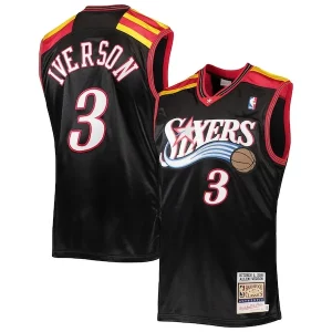 Allen Iverson Philadelphia 76ers 2006 Admirable Hardwood Classics Authentic Jersey Black/Red/White - Offre d'achat groupé - Achetez avec vos amis et économisez