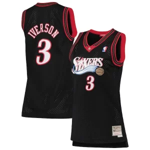 Allen Iverson Philadelphia 76ers Women's 2000/01 Hardwood Classics Swingman Jersey Charming Black - Confort et style combinés - Pour un look exceptionnel