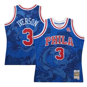 Allen Iverson Philadelphia Gracieux 76ers 1996/97 Hardwood Classics Asian Heritage 6.0 Swingman Throwback Player Jersey Royal - Livraison gratuite - Économisez sur les frais d'expédition