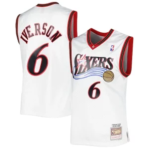 Allen Iverson Philadelphia Superbe 76ers 2001/02 Hardwood Classics Swingman Jersey White/Red - Collectionner ce maillot rare - Augmentez la valeur de votre collection