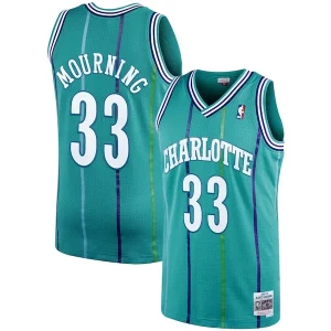 Alonzo Exquisite Mourning Charlotte Hornets 1992/93 Hardwood Classics Swingman Jersey Teal - Édition commemorative - Souvenez-vous des moments inoubliables