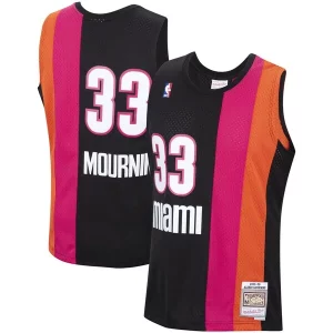 Alonzo Mourning Miami Heat 2005/2006 Hardwood Classics Magnifique Swingman Jersey Black - Édition commemorative - Souvenez-vous des moments inoubliables