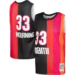 Alonzo Mourning Miami Heat Hardwood Classics 2005/06 Split Swingman Jersey Black/Red Incontournable - Pour les joueurs de basketball amateurs - Adapté à tous les styles de jeu