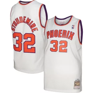 Amar'e Stoudemire Phoenix Suns 2001/02 Hardwood Classics Confortable Swingman Jersey White/Purple - Offre spéciale - Achetez maintenant et économisez