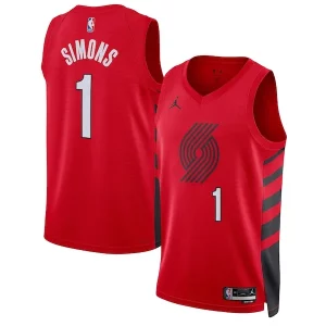 Anfernee Simons Portland Trail Blazers Jordan Brand Unisex Swingman Jersey Statement Prime Edition Red - Garantie satisfaction - Si vous n'êtes pas satisfait