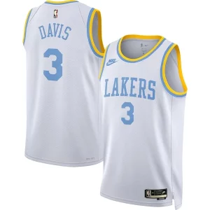 Anthony Davis Los Exceptionnel Angeles Lakers Nike Swingman Jersey Classic Edition White - Style contemporain - Restez à la mode avec ce maillot