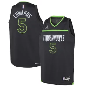 Anthony Edwards Minnesota Timberwolves Jordan Charming Brand Youth Swingman Jersey Statement Edition Black - Style contemporain - Restez à la mode avec ce maillot
