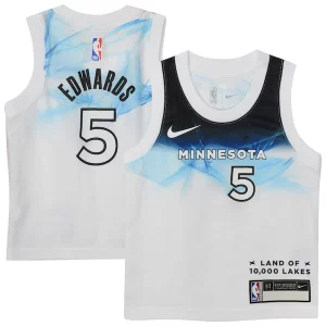 Anthony Edwards Minnesota Timberwolves Nike Toddler 2024/25 Swingman Player Jersey Élégant City Edition White - Nouvelle arrivée - Êtes-vous prêt pour la saison ?