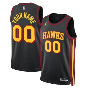 Atlanta Hawks Jordan Brand Unisex Prime 2022/23 Swingman Custom Jersey Statement Edition Black - Maillot de collection - Un bijou pour les amateurs