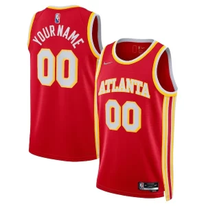 Atlanta Hawks Nike 2021/22 Diamond Swingman Custom Jersey Icon Charming Edition Red - Offre spéciale - Achetez maintenant et économisez