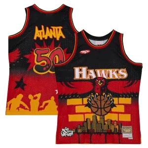 Atlanta Unique Hawks x Tats Cru Hardwood Classics Fashion Jersey Black - Fait à la main - Un produit unique et de qualité
