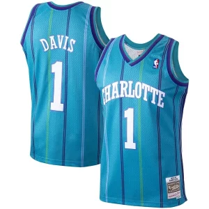 Baron Davis Charlotte Hornets 1999/00 Hardwood Classics Swingman Luxueux Jersey Teal - Collectionner ce maillot rare - Augmentez la valeur de votre collection