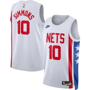 Ben Simmons Brooklyn Nets Nike Swingman Jersey Classic Edition Dashing White - Pour les joueurs de basketball amateurs - Adapté à tous les styles de jeu