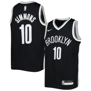 Ben Simmons Brooklyn Nets Nike Youth Swingman Vibrant Jersey Icon Edition Black - Maillot authentique - Reproduit avec soin