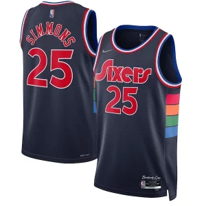 Ben Simmons Philadelphia 76ers Commémoratif Nike 2021/22 Swingman Jersey City Edition Navy - Dernières unités - Ne manquez pas cette opportunité