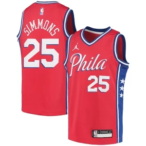 Ben Simmons Philadelphia 76ers Jordan Brand Gracieux Youth 2020/21 Swingman Player Jersey Statement Edition Red - Stock limité - Commandez vite votre maillot exclusif