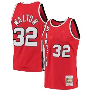 Bill Walton Portland Trail Blazers 1976/77 Hardwood Classique Classics Swingman Jersey Red - Idéal pour les soirées de sport - Montrez votre style