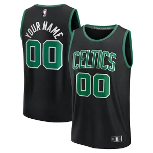 Boston Celtics Youth Custom Fast Break Jersey Black Statement Edition/Kelly Sophistiqué Green/White - Giftez-le à un fan dévoué - Livraison en temps pour les fêtes
