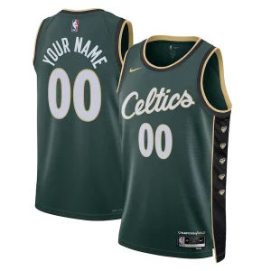 Boston Celtics Nike Unisex 2022/23 Swingman Custom Jersey Exceptionnel City Edition Kelly Green - Maillot de championnat - Revivez les victoires glorieuses