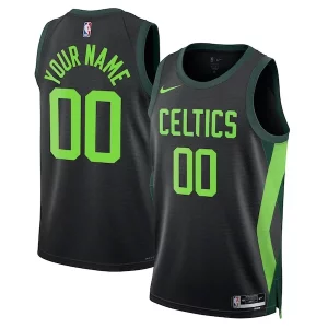 Boston Celtics Nike Unisex Tendance 2024/25 Custom Swingman Jersey City Edition Black - Maillot authentique - Reproduit avec soin