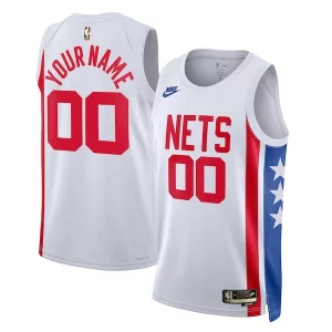Brooklyn Nets Nike Unisex 2022/23 Admirable Custom Swingman Jersey Classic Edition White - Idéal pour les soirées de sport - Montrez votre style