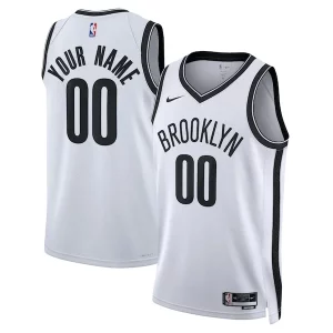 Brooklyn Nets Nike Unisex Swingman Custom Jersey Authentique White Association Edition - Design innovant - Écarte-vous du commun des mortels
