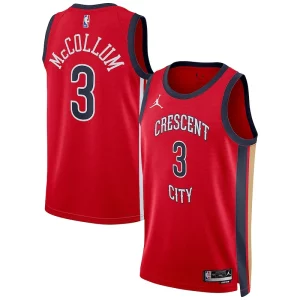 CJ McCollum New Orleans Pelicans Jordan Brand Unisex Refiné Swingman Jersey Statement Edition Red - Parfait pour le match jour - Montrez votre support avec style