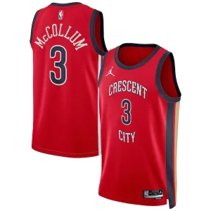 CJ McCollum New Orleans Pelicans Jordan Magnifique Brand Unisex Swingman Jersey Statement Edition Red - Maillot de qualité supérieure - Durable et résistant