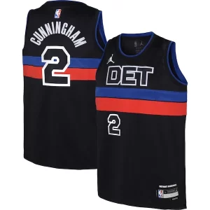 Cade Cunningham Detroit Pistons Jordan Brand Youth Swingman Jersey Statement Edition Black Haut de gamme - Pour les fans de la ligue - Un maillot authentique de la compétition