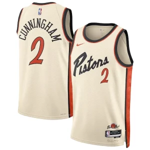Cade Cunningham Detroit Pistons Nike Unisex 2024/25 Swingman Player Jersey Confortable City Edition White - Style contemporain - Restez à la mode avec ce maillot