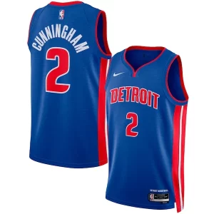 Cade Cunningham Detroit Pistons Nike Unisex Swingman Jersey Splendide Icon Edition Blue/White - Vêtement de fan emblématique - Montrez votre amour pour l'équipe