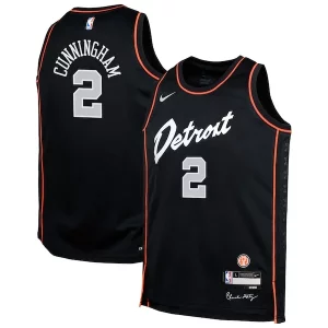 Cade Cunningham Detroit Pistons Nike Youth Swingman Replica Jersey City Gracieux Edition Black - Pour les matchs d'athlétisme - Restez frais et confortable