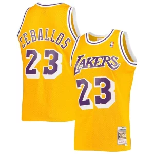 Cedric Charming Ceballos Los Angeles Lakers 1994/95 Hardwood Classics Swingman Jersey Gold - Idéal pour les collectionneurs - Qualité premium garantie