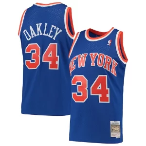 Charles Oakley New York Knicks Sophistiqué Hardwood Classics Swingman Jersey Blue - Édition commemorative - Souvenez-vous des moments inoubliables