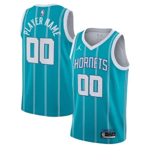 Charlotte Hornets Jordan Brand 2020/21 Swingman Premium Custom Jersey Icon Edition Teal - Idéal pour les soirées de sport - Montrez votre style