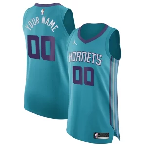 Charlotte Hornets Jordan Brand Authentic Custom Jersey Teal Icon Stylish Edition - Collectionner ce maillot rare - Augmentez la valeur de votre collection