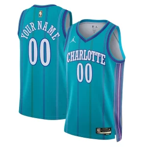 Charlotte Hornets Jordan Brand Confortable Unisex 2023/24 Custom Swingman Jersey Classic Edition Teal - Vêtement de fan emblématique - Montrez votre amour pour l'équipe
