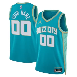 Charlotte Hornets Jordan Brand Unisex 2023/24 Custom Personalisable Swingman Jersey Teal City Edition - Édition commemorative - Souvenez-vous des moments inoubliables