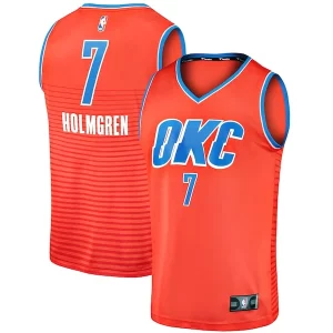 Chet Holmgren Oklahoma City Thunder Fast Break Replica Player Jersey Statement Haut de gamme Edition Orange - Dernières unités - Ne manquez pas cette opportunité