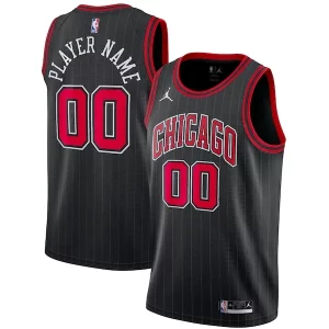 Chicago Bulls Jordan Brand Swingman Custom Jersey Statement Edition Black Exquisite - Maillot de qualité supérieure - Durable et résistant