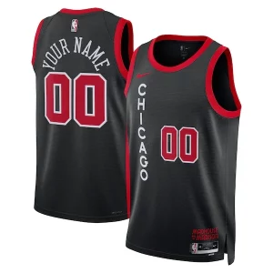 Chicago Bulls Nike Unisex 2023/24 Custom Swingman Jersey Black Bold City Edition - Pour les fans de la ligue - Un maillot authentique de la compétition