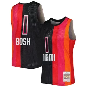 Chris Bosh Miami Heat Hardwood Classics 2011/12 Split Tendance Swingman Jersey Black/Red - Idéal pour les collectionneurs - Qualité premium garantie