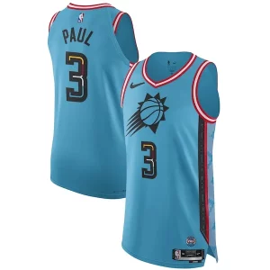Chris Paul Phoenix Suns Nike 2022/23 Authentic Jersey Élégant City Edition Turquoise - Maillot de championnat - Revivez les victoires glorieuses