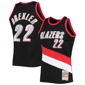 Clyde Drexler Portland Trail Blazers 1991/92 Hardwood Classics NBA 75th Anniversary Diamond Swingman Incontournable Jersey Black - Maillot de marque reconnue - Faites confiance à la qualité