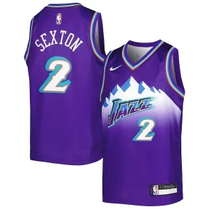 Collin Sexton Utah Jazz Nike Youth 2022/23 Swingman Jersey City Edition Classique Purple - Style contemporain - Restez à la mode avec ce maillot