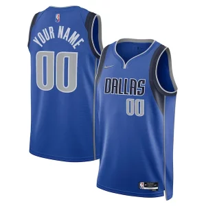 Dallas Mavericks Captivant Nike 2021/22 Diamond Swingman Custom Jersey Icon Edition Blue - Idéal pour les soirées de sport - Montrez votre style