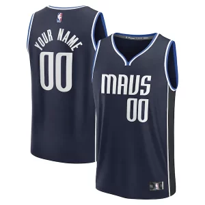 Dallas Mavericks Custom Fast Break Jersey Statement Edition Navy/Blue Collectible - Édition commemorative - Souvenez-vous des moments inoubliables